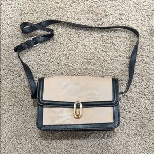 Chic Black and Cream Crossbody Bag